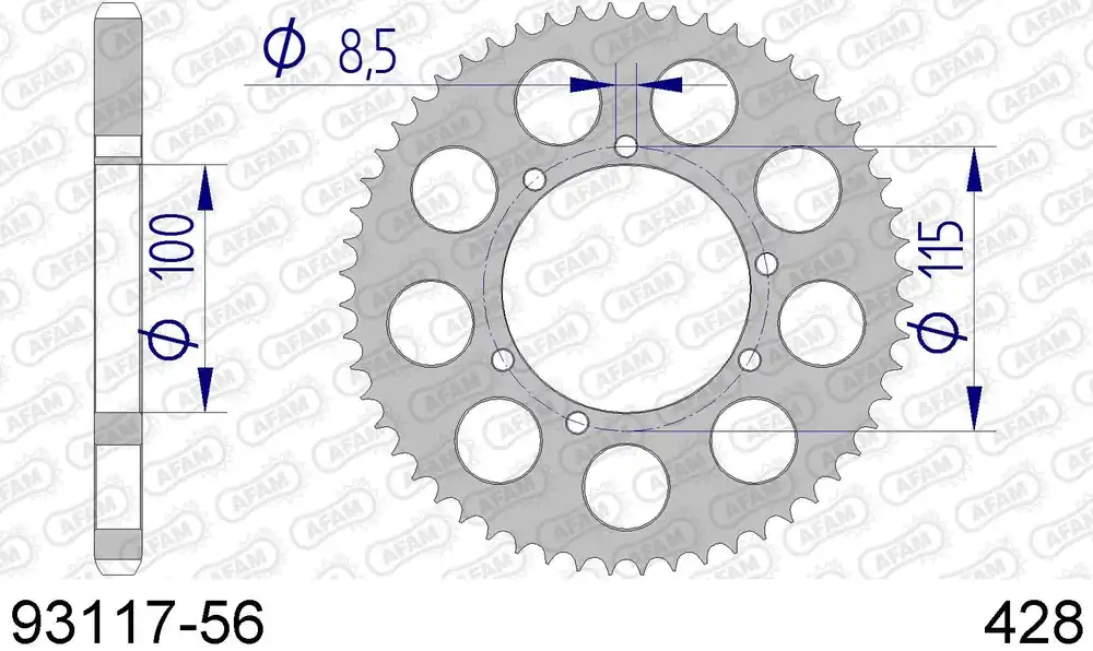 Prezzo Basso C h racing wxe 50 enduro 50 corona afam 93117-56 in all. passo 428 2005 2005