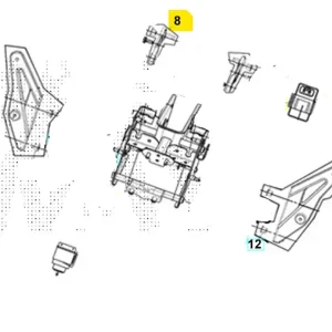 Scelto Dai Clienti Sym adxtg 400 staffa supporto parabrezza destro b 2025 2025 lua40t1-eu