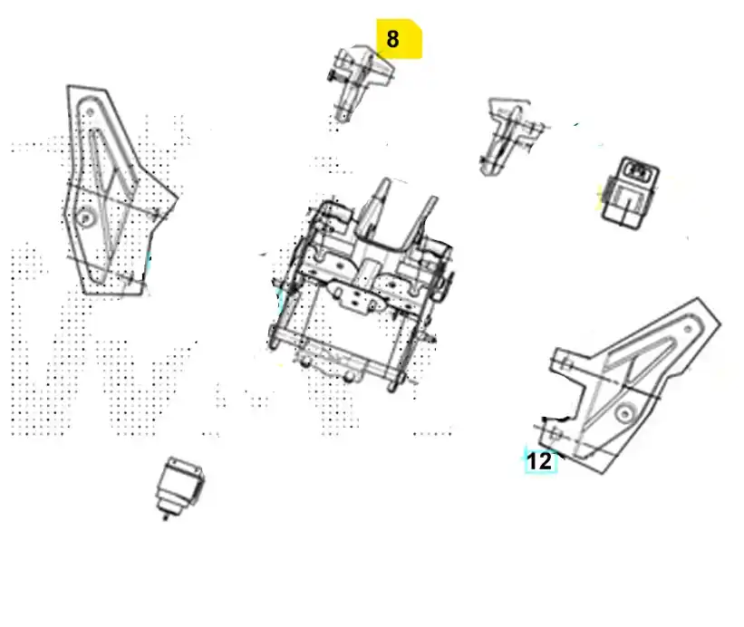 Scelto Dai Clienti Sym adxtg 400 staffa supporto parabrezza destro b 2025 2025 lua40t1-eu