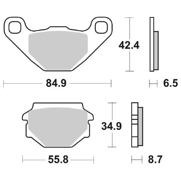 Aprilia mx sm (11k) 125 pastiglie freno sbs 651 hf 2004 2006 Ultima Occasione