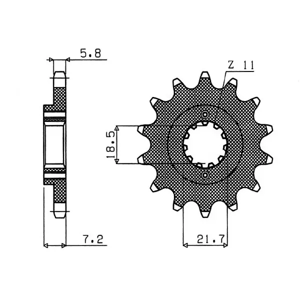 Honda cbr r 250 pignone in acciaio p 520 z 14 2011 2014 Spedizione Espresso