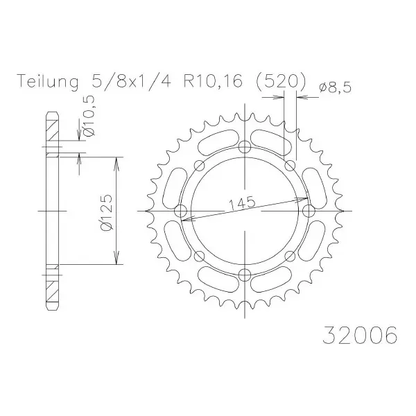 Corona in acciaio p 520 z 48 Prezzo Ridotto
