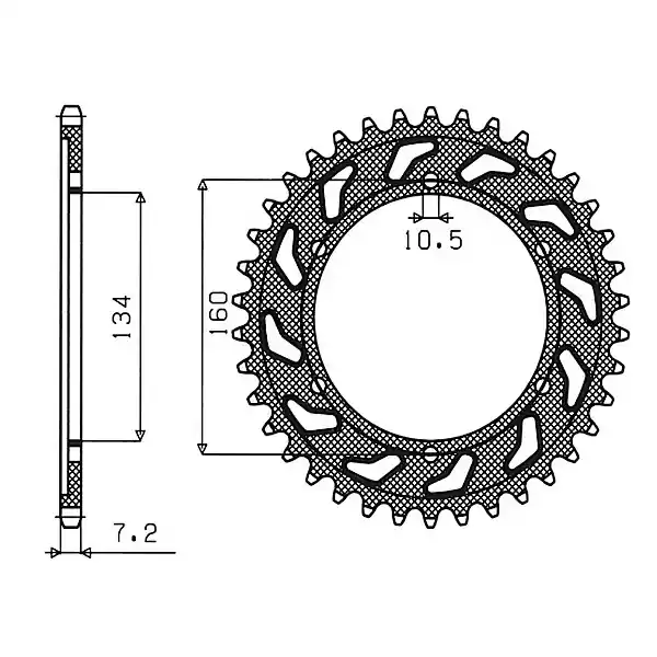 Honda cbr f 1/2/3/4/5/6 pc35e/pc35f 600 corona in acciaio p 525 z 45 2001 2006 Super Prezzo