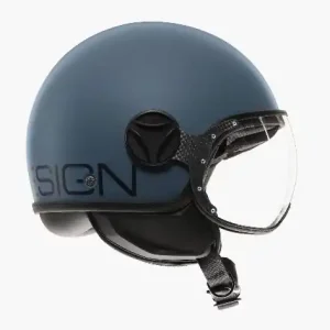Casco moto jet momo design fgtr classic mono matt dusty blue / blue xl Prezzo Di Fabbrica