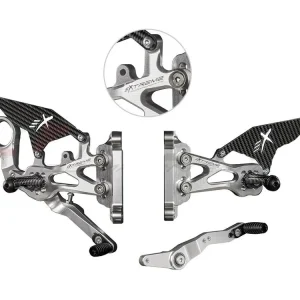 Affare PEDANE ARRETRATE GP EVO CARBONIO ARGENTO EXTREME COMPONENTS BMW M 1000 RR 2019-2025-