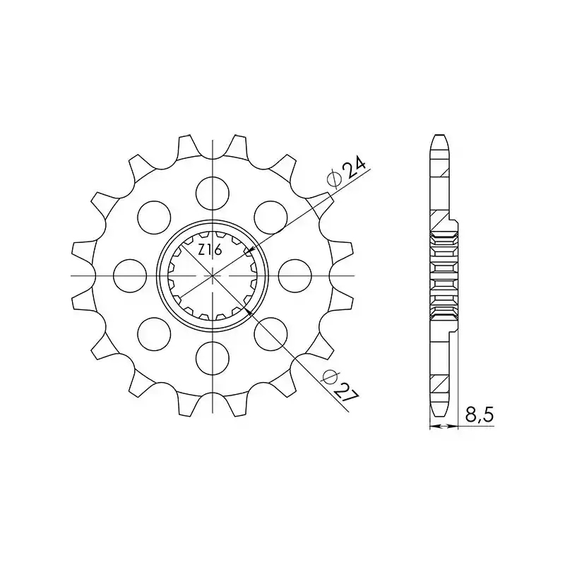 PIGNONE P520 - Z17 (DIS.22902) Professionale