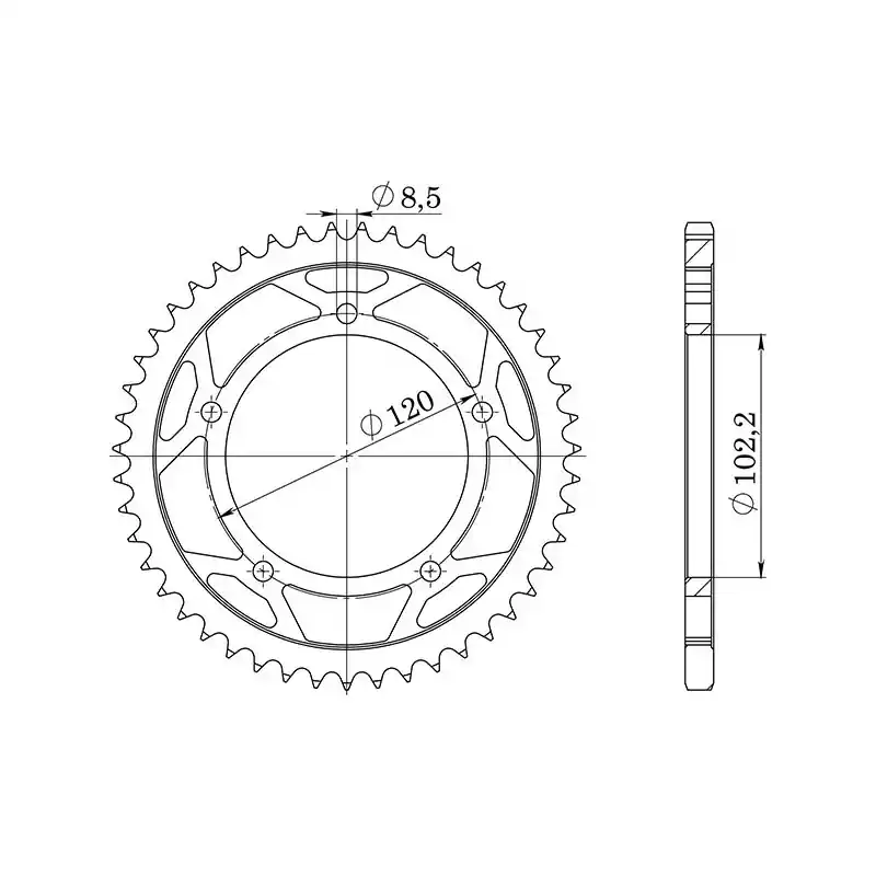 CORONA IN ACCIAIO P420 - Z47 (DIS.35104) Offerta Lampo