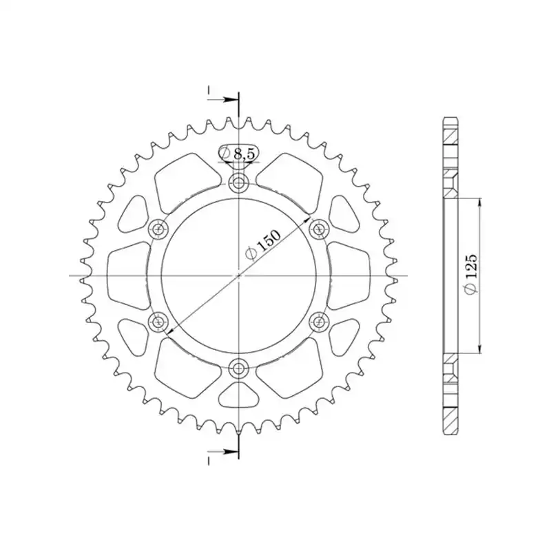 CORONA IN ALLUMINIO P520 - Z40 (DIS.72304) Popolare