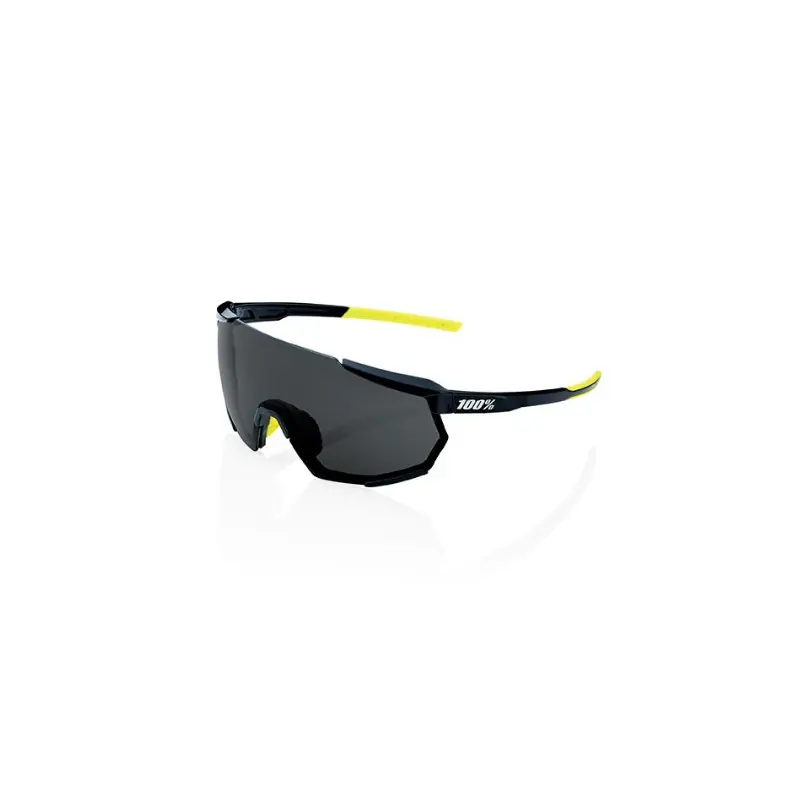 OCCHIALI DA SOLE 100% RACETRAP 3.0 - GLOSS BLACK - LENTI FUME Novità