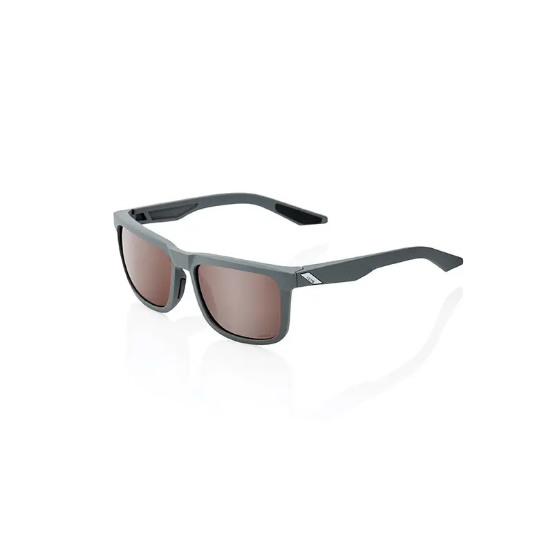 OCCHIALI DA SOLE 100% BLAKE - SOFT TACT COOL GREY - LENTI HIPER A SPECCHIO ARGENTO CREMISI A Buon Prezzo
