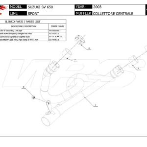 COLLETTORE MIVV INOX SUZUKI SV 650 2003-2003- Di Tendenza