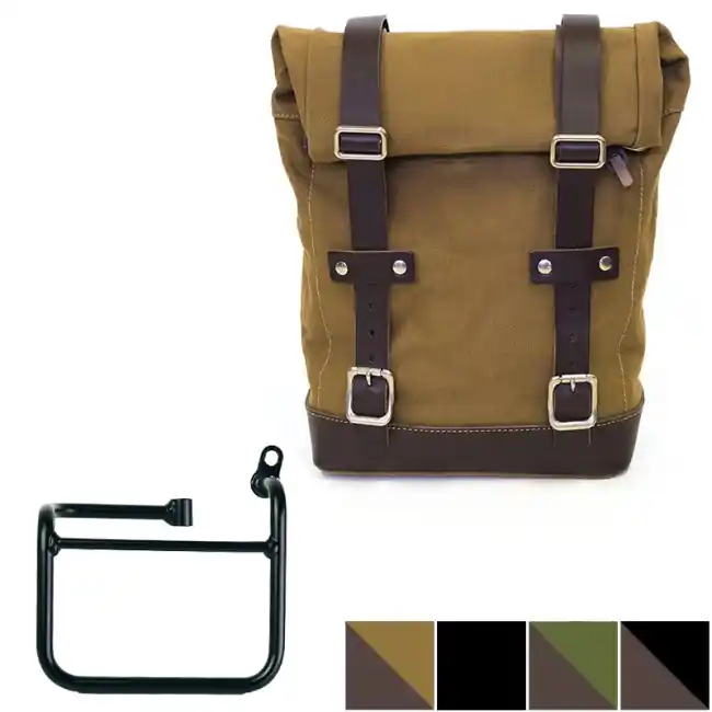 Vendita Finale Kit borsa laterale dx Unit Garage in canvas per BMW CE-02-Beige e marrone