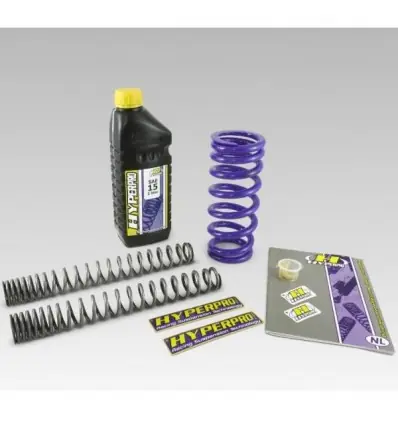 Kit completo abbassamento 25mm Hyperpro per Moto Guzzi V85 TT 19-23-Nero Non Perdere