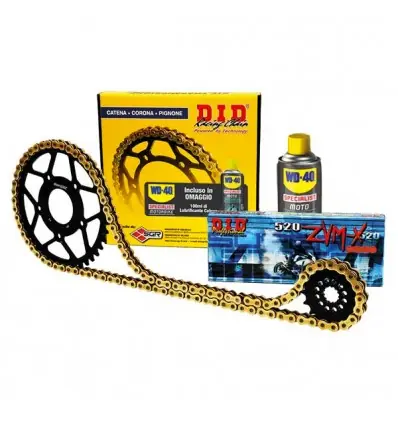 Kit catena corona e pignone DID per Kawasaki KLE 500 96-04- Bestseller