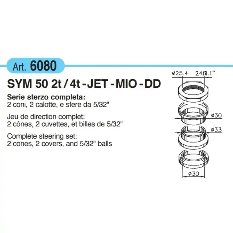Ordina Subito Serie sterzo completa con sfere da 5/32