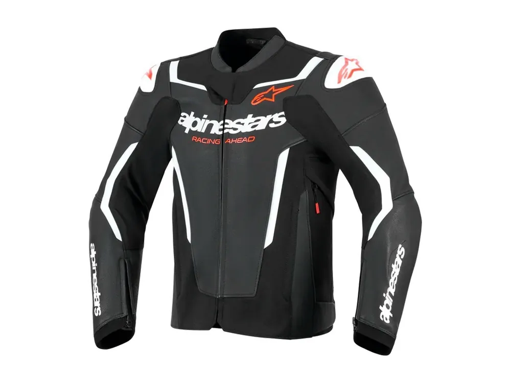 GIACCA PELLE GP FORCE V2 ALPINESTARS NERO / BIANCO-46 - Ordinabile Sconto