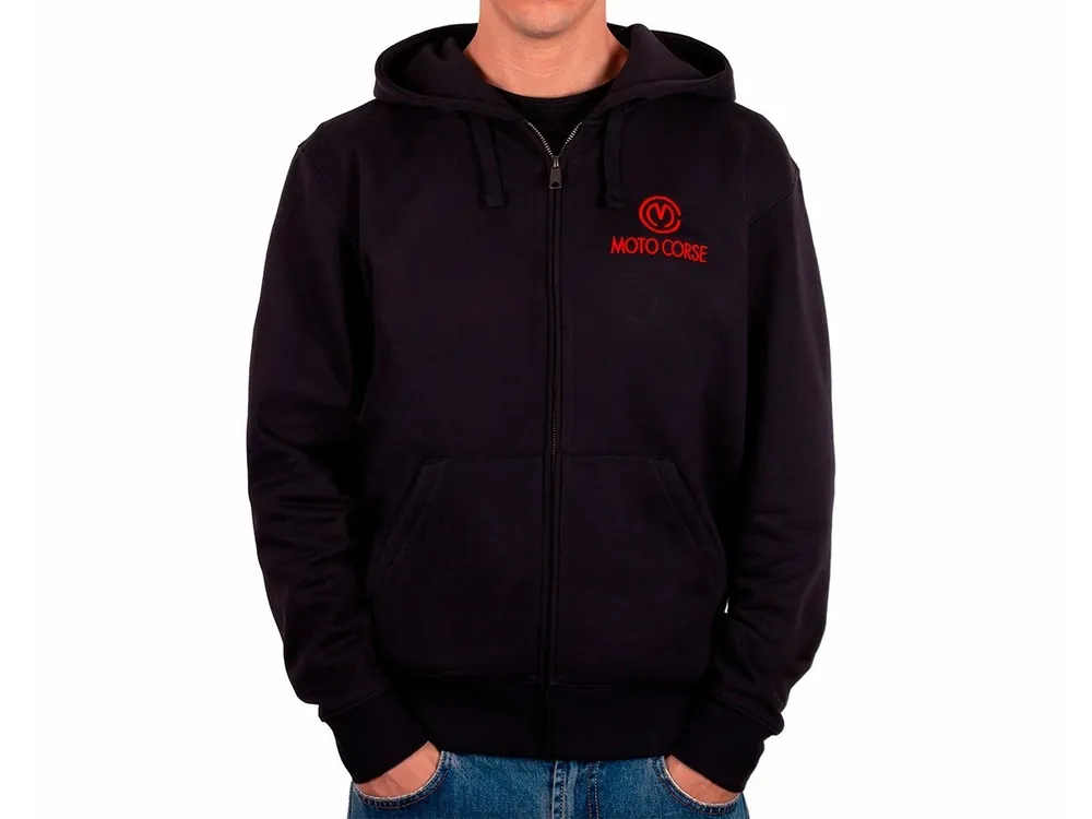 Ultima Occasione FELPA ORIGINALE MOTOCORSE 100% COTONE CON CAPPUCCIO E ZIP-XS - Pronta consegna