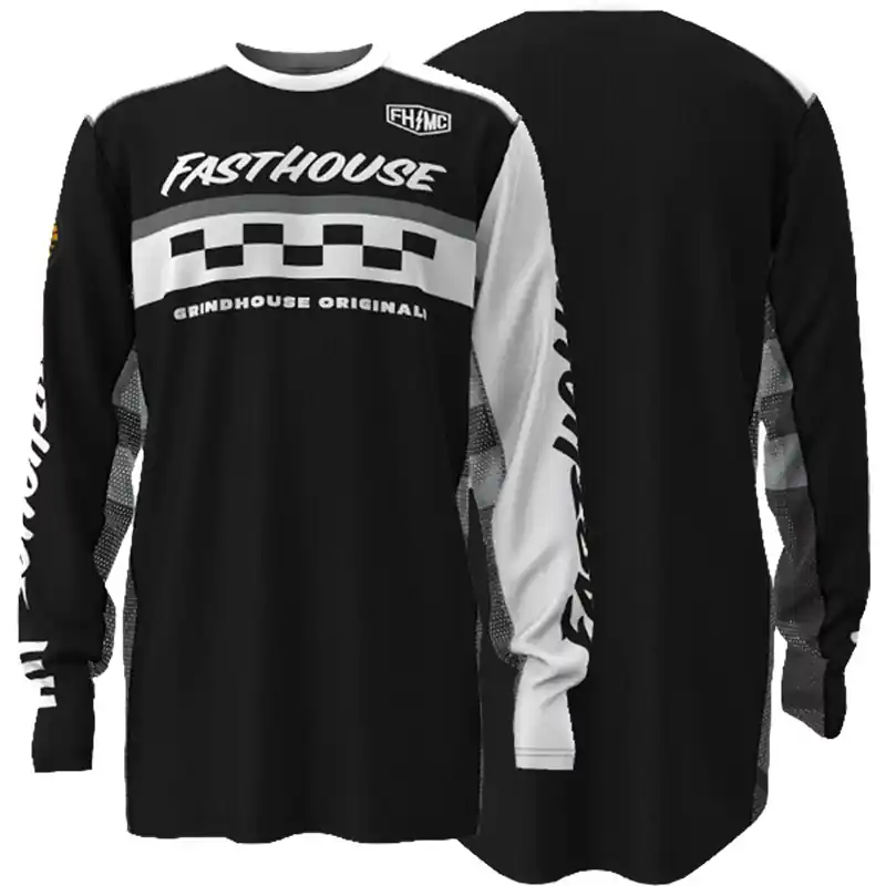 Maglia Fasthouse Grindhouse Atomic LS nero grigio-M Subito Disponibile