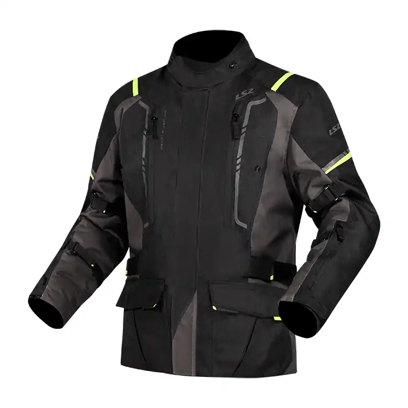 Nuovo Arrivo Giacca LS2 Narvik nero giallo-S