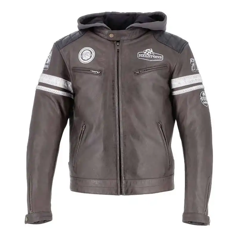 Giacca Pelle Helstons Riposte Buffalo marrone-S Nuovo Arrivo