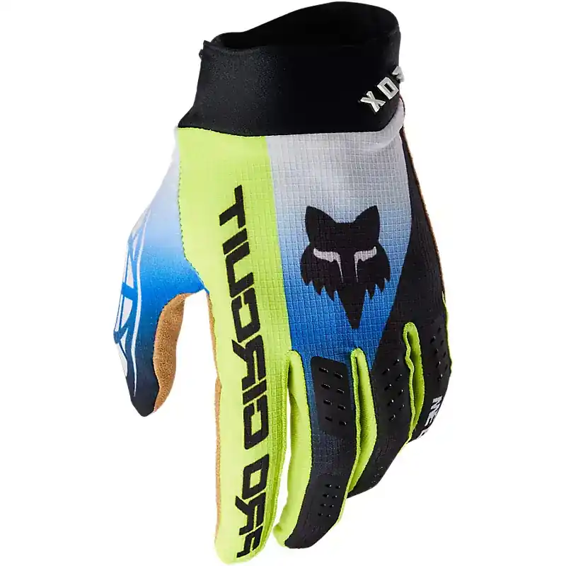 Super Prezzo Guanti Fox Flexair Pro Circuit Foyl nero bianco blu-M