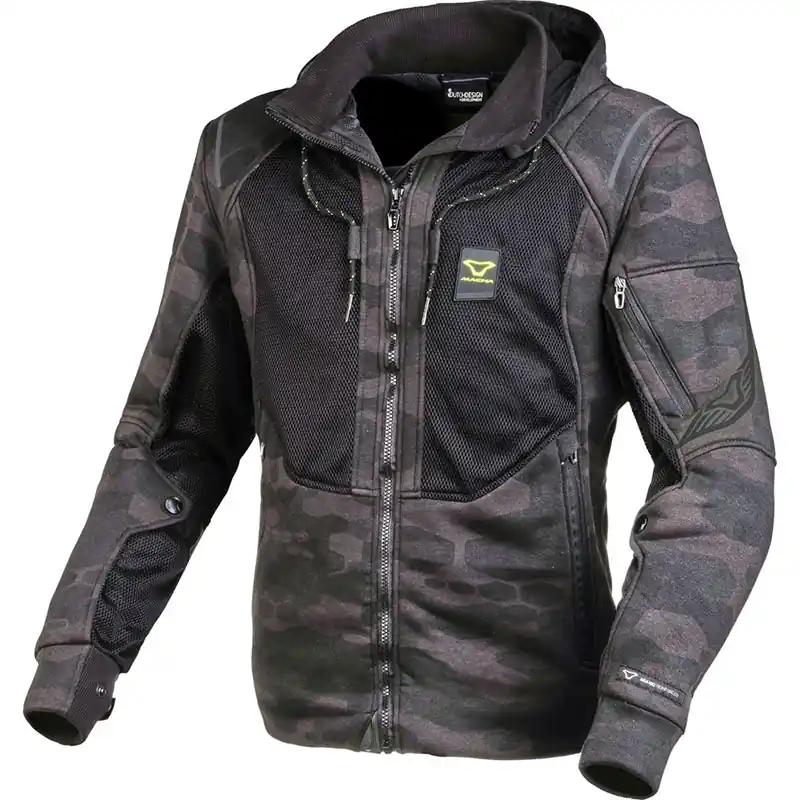 Quantità Limitata Giacca Macna Breeze nero grigio camo-XS