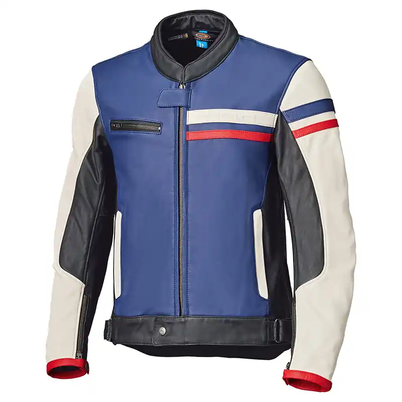 Giacca Pelle Donna Held Midway blu rosso bianco- Prezzo Scontato