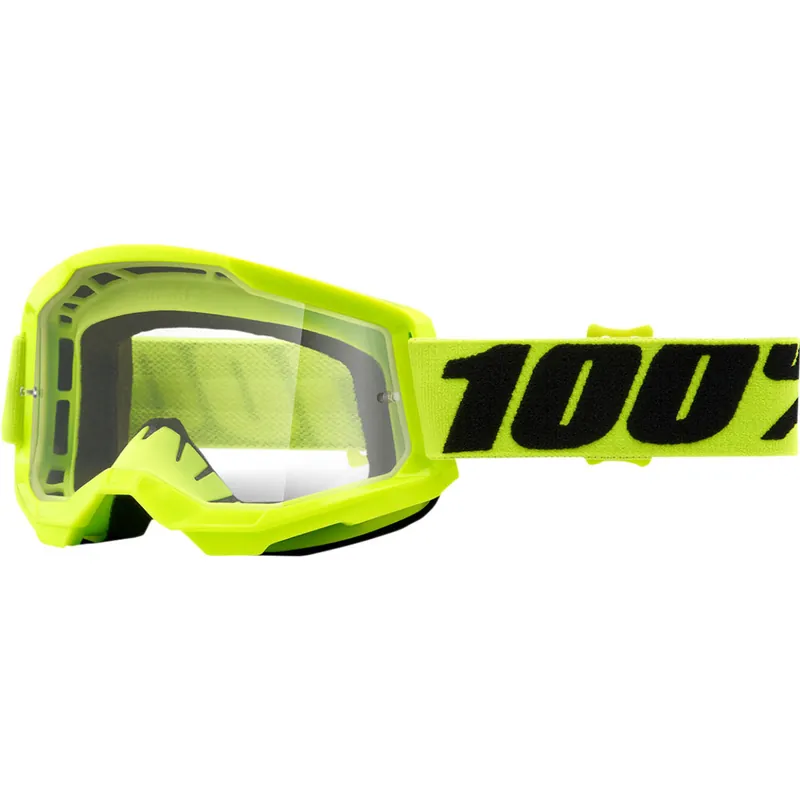 Maschera 100% Strata 2 Giallo fluo lente chiara- Must-Have