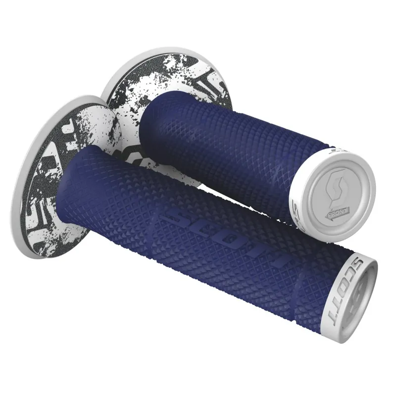 Spedito Oggi Manopole SCOTT SX II bianche blu-