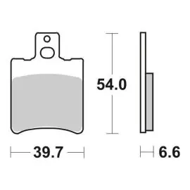 Nuova Collezione 6561140 - PASTIGLIE FRENO SBS 114 HF (ORGANICA)