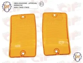 CP.PLASTICHE "ARANCIO" SIEM OMOLOGATE - (MARCATE SIEM) PER FRECCE ANTERIORI - CIF - 1742-OR Subito Disponibile