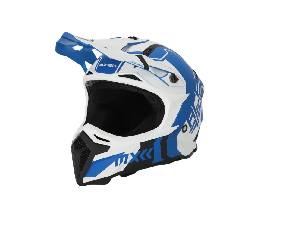 CASCO Cross / Enduro / Super Motard Acerbis PROFILE 5 Bianco/Blu/Nero Offerta Lampo