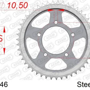 Corona AFAM 14601-46 in acciaio passo 530 SUZUKI GSX-R 1100 1988 Direttamente Dal Produttore
