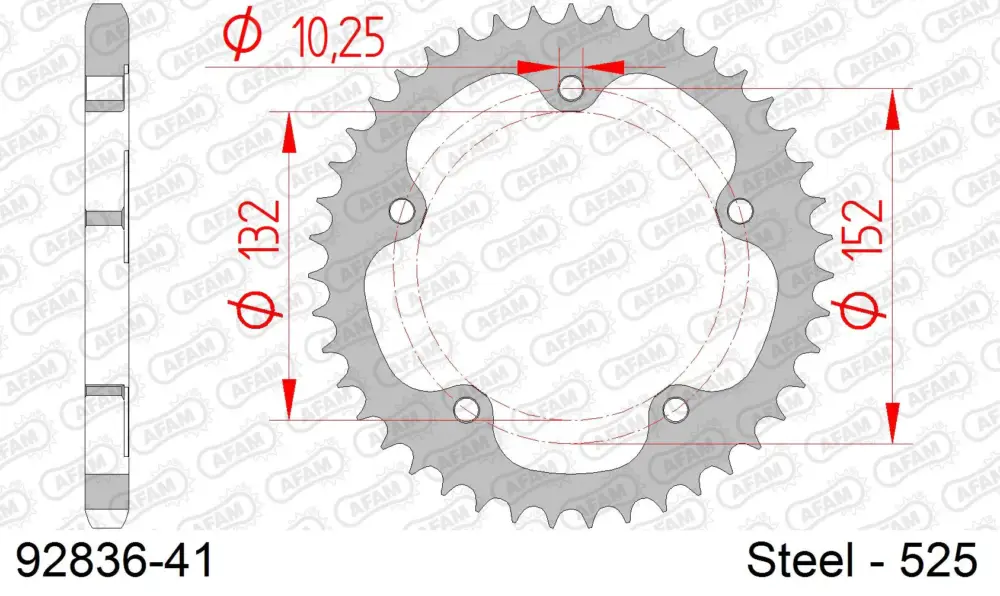 Reso Gratuito Corona AFAM 92836-41 in acciaio passo 525 MV AGUSTA BRUTALE 1000 RR 2021