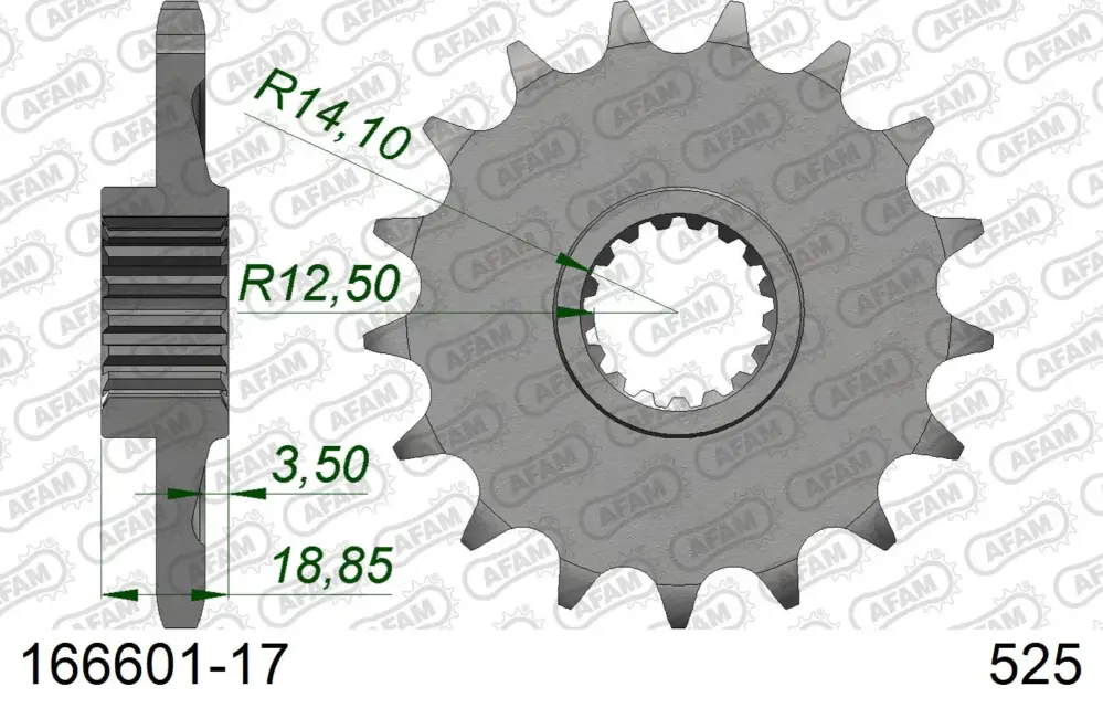 Pignone AFAM 166601-17 Passo 525 BMW F 750 GS 2017 -2022 Di Tendenza