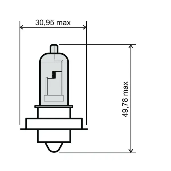 Lampadina RMS 12V 15W p26s - Bianca Ordina Subito