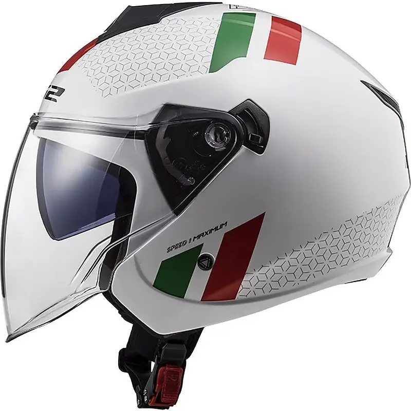 Offerta Lampo LS2 CASCO JET OMOLOGATO OF573 TWISTER II Combo Bianco Verde Rosso TG L