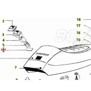 Consegna Rapida 265738 PIASTRA SERRATURA SELLA PER VESPA FL FL2 HP N ORIGINALE
